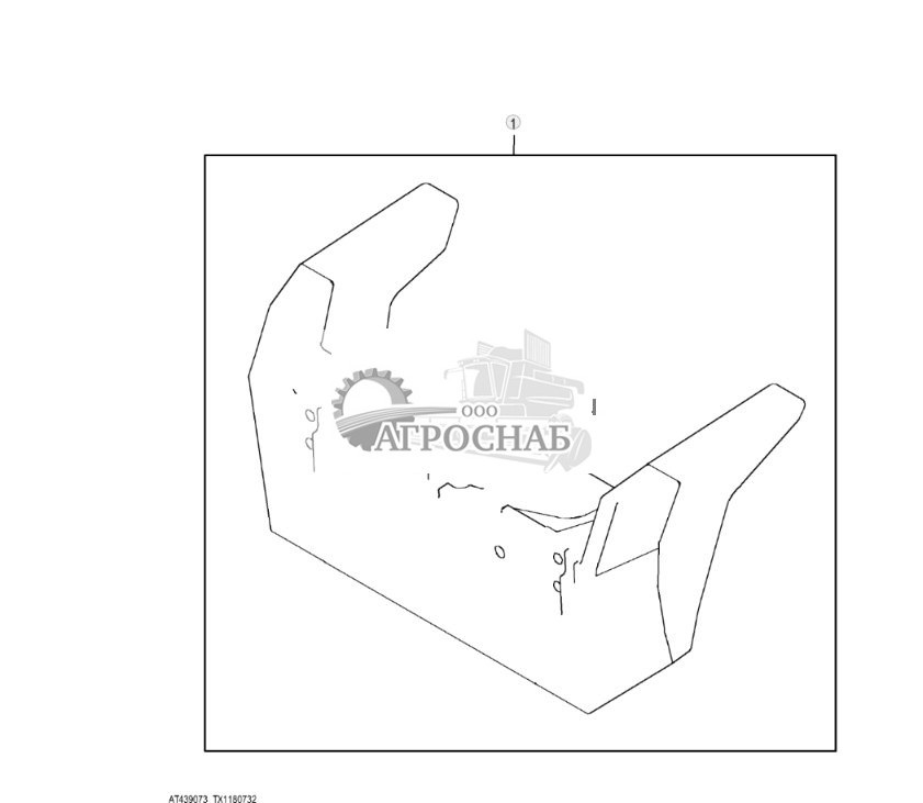 Комплект переднего противовеса, 567 кг (1250 фунтов) ( - 303523) - ST819048 317.jpg
